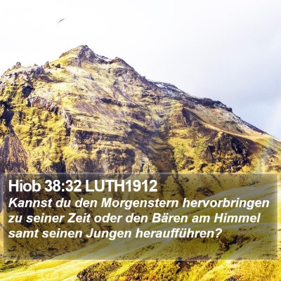 Hiob 38:32 LUTH1912 Bible Verse Image
