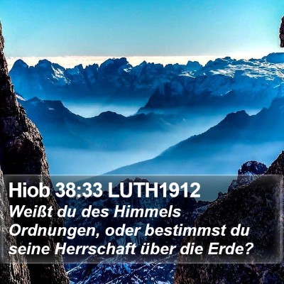 Hiob 38:33 LUTH1912 Bible Verse Image