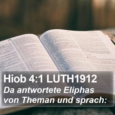 Hiob 4:1 LUTH1912 Bible Verse Image