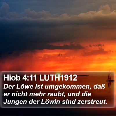 Hiob 4:11 LUTH1912 Bible Verse Image