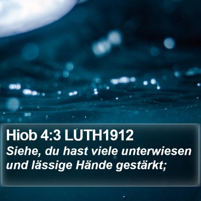 Hiob 4:3 LUTH1912 Bible Verse Image