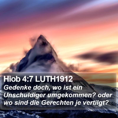Hiob 4:7 LUTH1912 Bible Verse Image