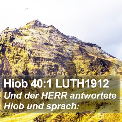 Hiob 40:1 LUTH1912 Bible Verse Image