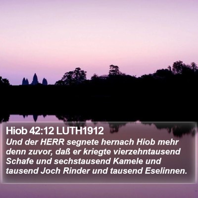 Hiob 42:12 LUTH1912 Bible Verse Image