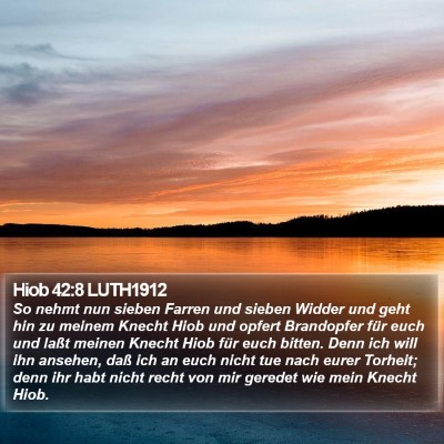 Hiob 42:8 LUTH1912 Bible Verse Image