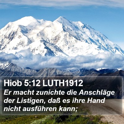 Hiob 5:12 LUTH1912 Bible Verse Image