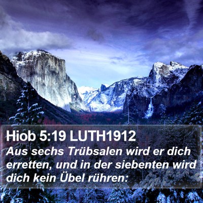 Hiob 5:19 LUTH1912 Bible Verse Image