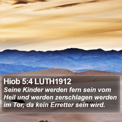 Hiob 5:4 LUTH1912 Bible Verse Image