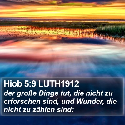 Hiob 5:9 LUTH1912 Bible Verse Image