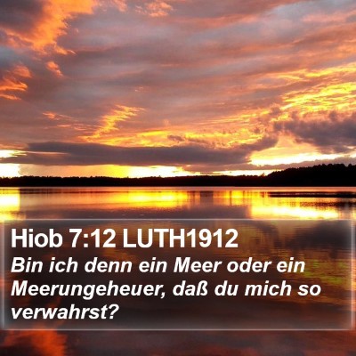 Hiob 7:12 LUTH1912 Bible Verse Image