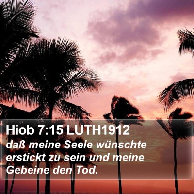 Hiob 7:15 LUTH1912 Bible Verse Image