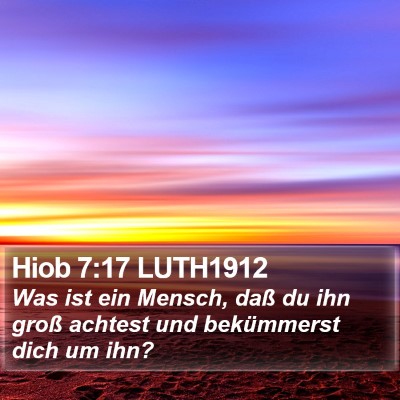 Hiob 7:17 LUTH1912 Bible Verse Image