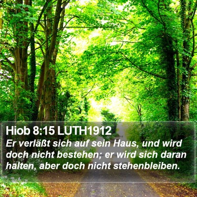 Hiob 8:15 LUTH1912 Bible Verse Image