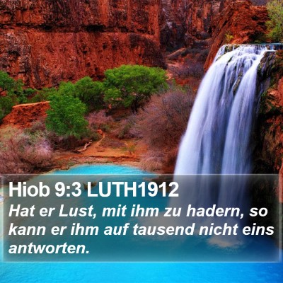 Hiob 9:3 LUTH1912 Bible Verse Image