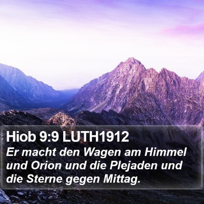Hiob 9:9 LUTH1912 Bible Verse Image