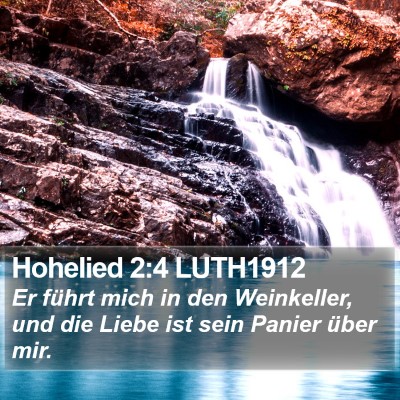 Hohelied 2:4 LUTH1912 Bible Verse Image