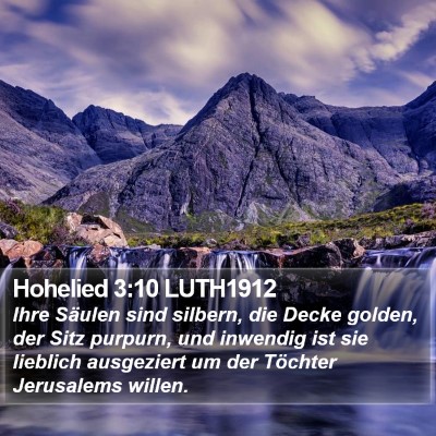 Hohelied 3:10 LUTH1912 Bible Verse Image