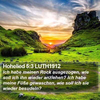 Hohelied 5:3 LUTH1912 Bible Verse Image