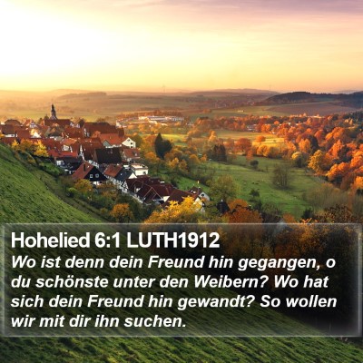 Hohelied 6:1 LUTH1912 Bible Verse Image