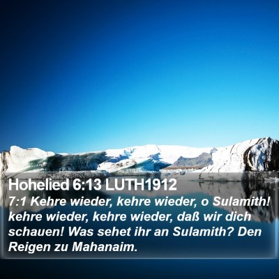 Hohelied 6:13 LUTH1912 Bible Verse Image