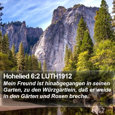 Hohelied 6:2 LUTH1912 Bible Verse Image