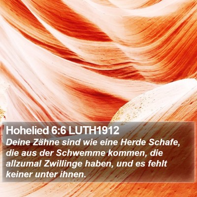 Hohelied 6:6 LUTH1912 Bible Verse Image