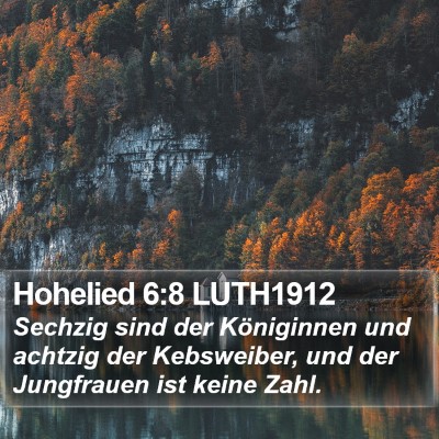 Hohelied 6:8 LUTH1912 Bible Verse Image