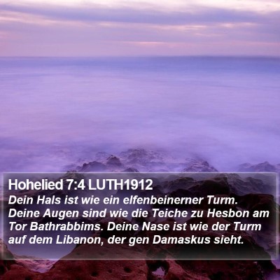 Hohelied 7:4 LUTH1912 Bible Verse Image