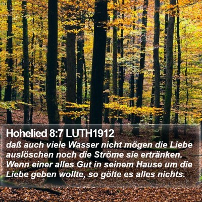 Hohelied 8:7 LUTH1912 Bible Verse Image