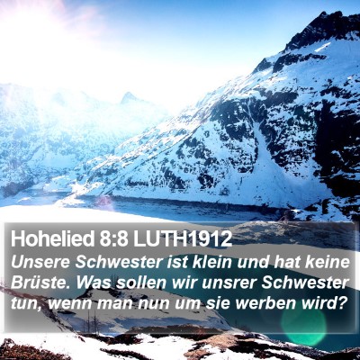Hohelied 8:8 LUTH1912 Bible Verse Image