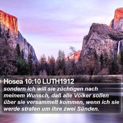 Hosea 10:10 LUTH1912 Bible Verse Image