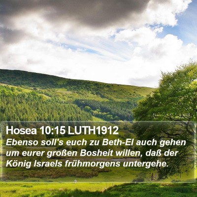 Hosea 10:15 LUTH1912 Bible Verse Image