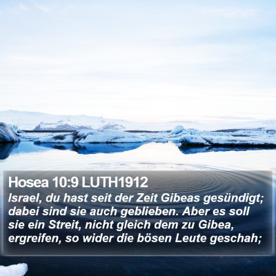Hosea 10:9 LUTH1912 Bible Verse Image