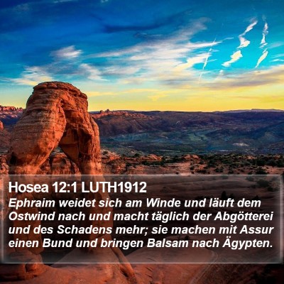 Hosea 12:1 LUTH1912 Bible Verse Image