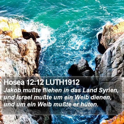 Hosea 12:12 LUTH1912 Bible Verse Image