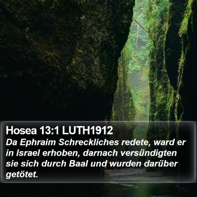 Hosea 13:1 LUTH1912 Bible Verse Image