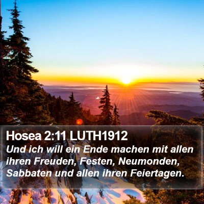 Hosea 2:11 LUTH1912 Bible Verse Image