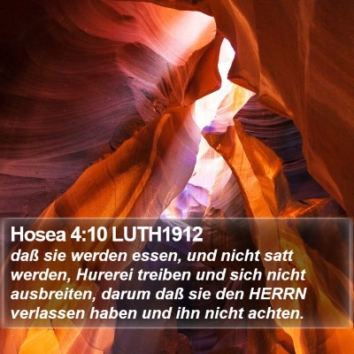 Hosea 4:10 LUTH1912 Bible Verse Image
