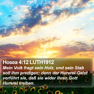 Hosea 4:12 LUTH1912 Bible Verse Image