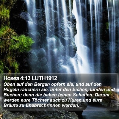 Hosea 4:13 LUTH1912 Bible Verse Image