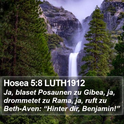 Hosea 5:8 LUTH1912 Bible Verse Image