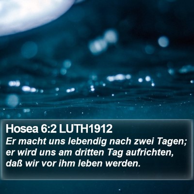 Hosea 6:2 LUTH1912 Bible Verse Image