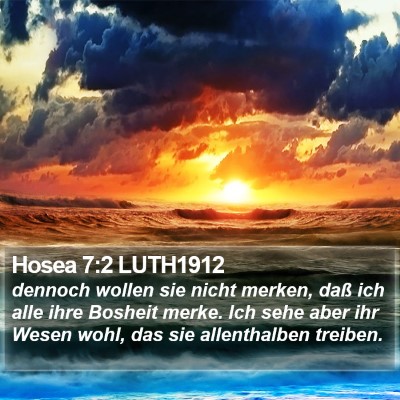 Hosea 7:2 LUTH1912 Bible Verse Image