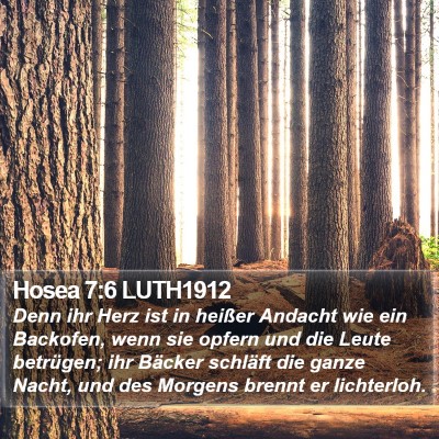 Hosea 7:6 LUTH1912 Bible Verse Image