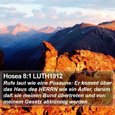 Hosea 8:1 LUTH1912 Bible Verse Image