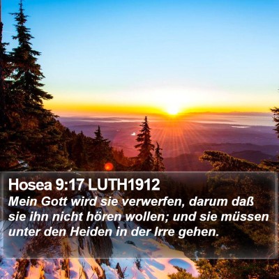Hosea 9:17 LUTH1912 Bible Verse Image