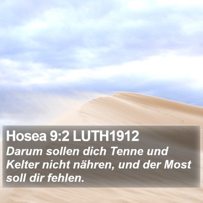 Hosea 9:2 LUTH1912 Bible Verse Image