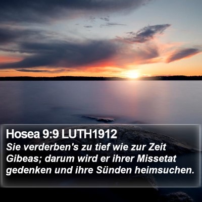 Hosea 9:9 LUTH1912 Bible Verse Image