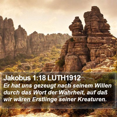 Jakobus 1:18 LUTH1912 Bible Verse Image