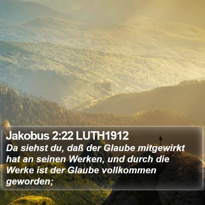 Jakobus 2:22 LUTH1912 Bible Verse Image